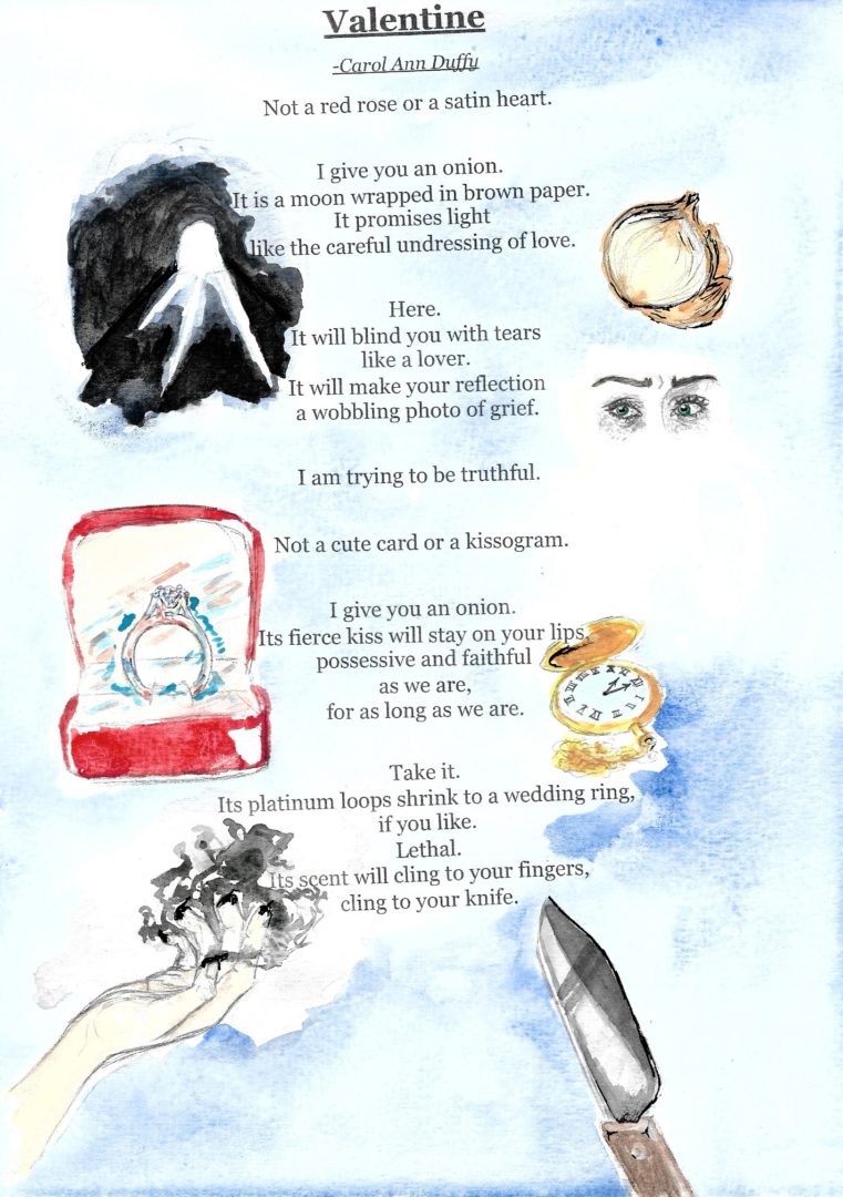 Illustrated Poem: Valentine, by Carol Duffy – Print