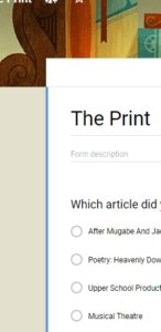 Read more about the article The Print Questionnaire
